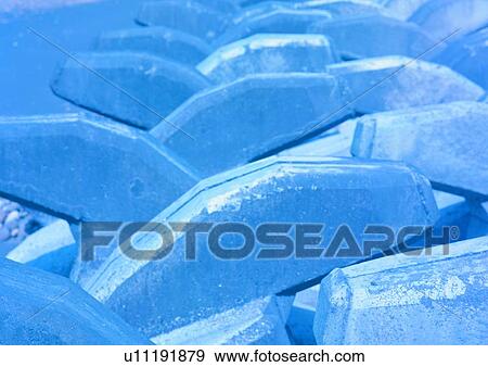 Stock Photo - Barrier, Boulder, Close-Up, Concrete, Full Frame. Fotosearch