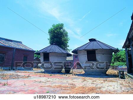 Stock Image - outdoor, cloud, farm, house, villiage, village. Fotosearch