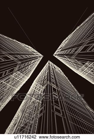 Stock Image - black and white, b/w, computer aided design. Fotosearch