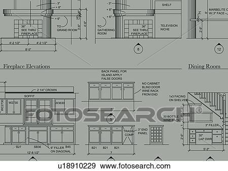 Stock Photo - computer aided design, floor plan, planning. Fotosearch