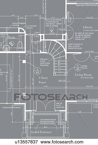 Stock Photo - computer aided design, planning, blueprint. Fotosearch