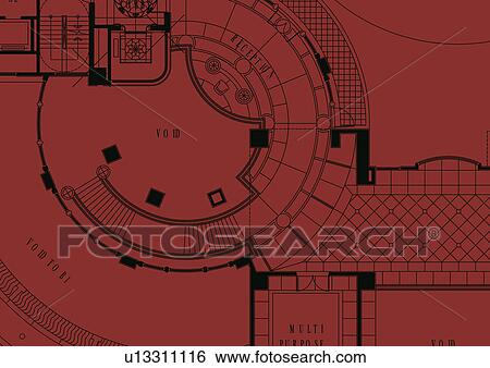 Stock Photograph - drafts, technical, conceive, blueprints, lay out plan, outline. Fotosearch