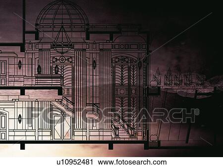 Stock Image - drawing, blueprint, structure, build, viva blueprints, creation, outline. Fotosearch