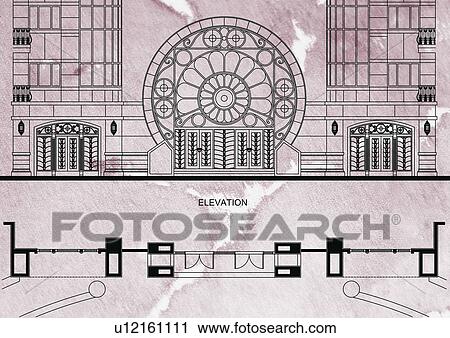 Stock Image - grid, project, design, lay out plan, representation, conceive, engineering. Fotosearch
