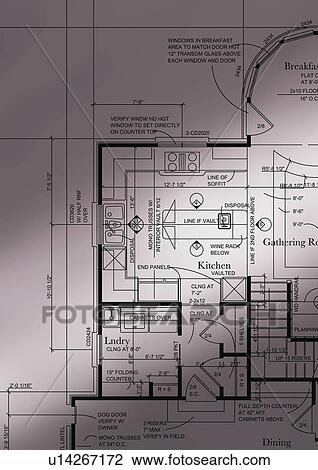 Stock Image - pattern, computer aided design, technical, appearance, lay out plan, outline. Fotosearch