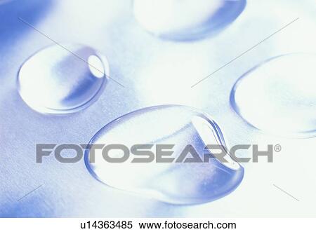 Stock Photography - drop, blue, water, close-up. Fotosearch