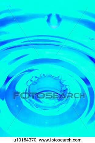 Stock Image - vortex, blue, water, ripple. Fotosearch