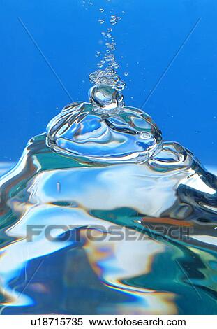 Stock Photography - water, bubble, vortex, blue. Fotosearch
