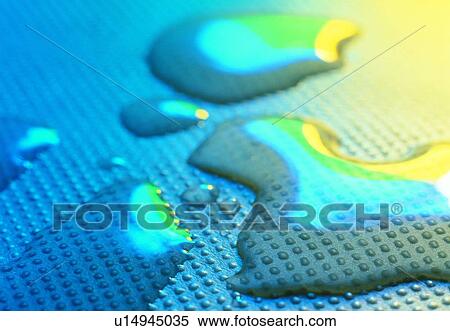 Stock Photography - water, drop, blue, close-up. Fotosearch