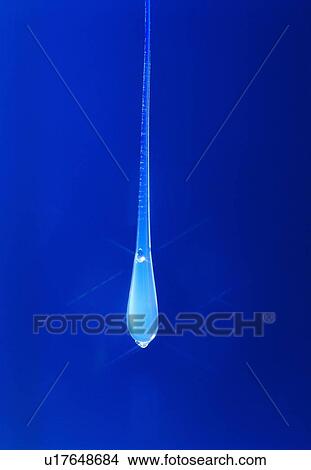 Picture - water, drop, blue. Fotosearch