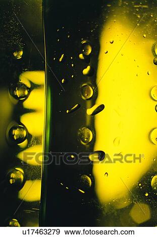 Stock Photo - water, drop, bubble, yellow. Fotosearch