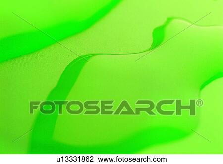 Stock Image - water, drop, green, close-up. Fotosearch