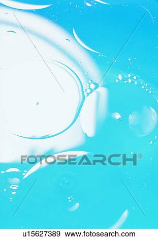Stock Photo - water, oil, blue. Fotosearch