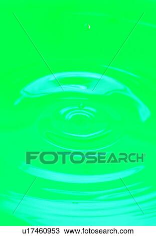 Stock Image - water, vortex, green, blue, ripple. Fotosearch