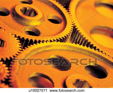 Stock Image - mechanism, parts, mechanics, industry, steel, efficiency, device. Fotosearch