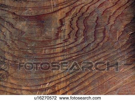 Stock Image - Brown, Natural Pattern, Wood, Grain, Nature, Indoor. Fotosearch