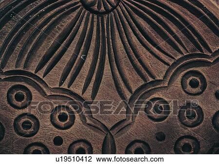 Stock Image - Carving, Close-Up, Design, Full Frame, Grain. Fotosearch
