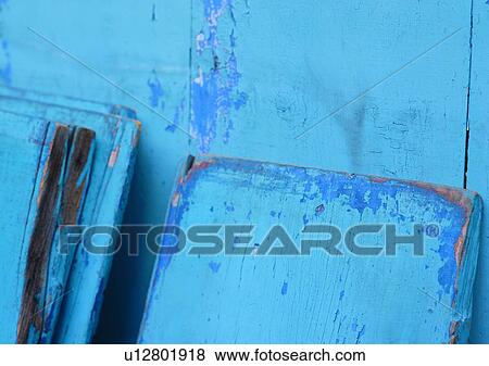 Stock Photo - Indoor, Close-Up, Wood, Plank, Nature, Blue. Fotosearch