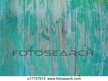 Stock Image - Natural Pattern, Wood Grain, Blue, Full Frame, Close-Up. Fotosearch