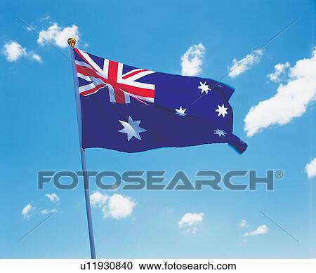 Stock Image - banner, cloth, australia. Fotosearch