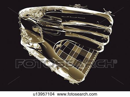 Picture - baseball mitt, black, appliance. Fotosearch