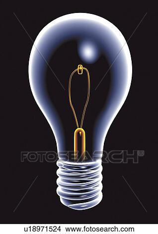Picture - black, black background, bulb. Fotosearch