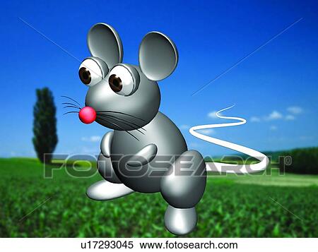 漫画 マウス ３ｄ フィールド 動物 かわいい ストックフォト 写真素材 U Fotosearch