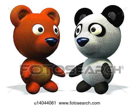 Stock Image - 3D, bear, cartoon, cute, animal. Fotosearch