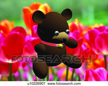 Stock Photo - 3D, bear, cartoon, cute, animal. Fotosearch