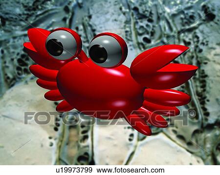 3D, crab, cartoon, cute, animal View Large Photo Image Stock Photo - 3D, crab, cartoon, cute, animal. Fotosearch