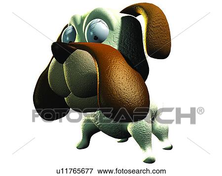 Stock Photo - 3D, dog, cartoon, cute, animal. Fotosearch
