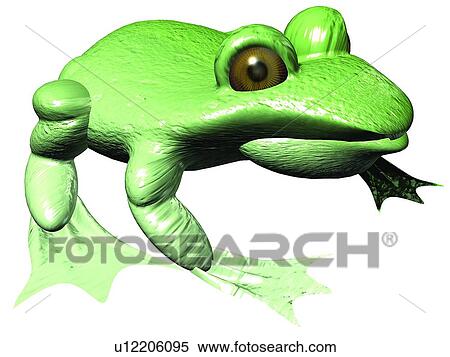 Stock Photography - 3D, frog, cartoon, cute, animal. Fotosearch