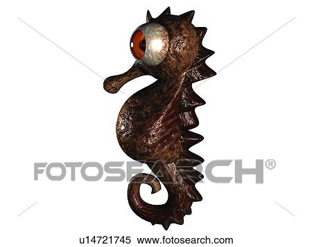 Stock Photography - 3D, hippocampus, cartoon, cute, animal. Fotosearch