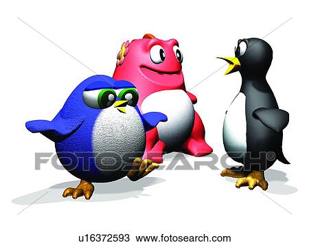 3D, penguin, cartoon, cute, animal View Large Photo Image Stock Image - 3D, penguin, cartoon, cute, animal. Fotosearch