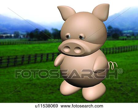 3D, pig, cartoon, cute, animal View Large Photo Image Stock Photo - 3D, pig, cartoon, cute, animal. Fotosearch