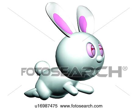 Stock Photography - 3D, rabbit, cartoon, cute, animal. Fotosearch