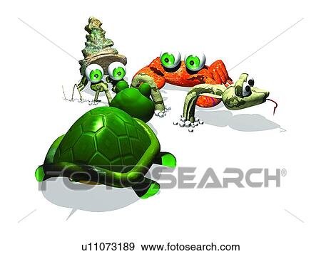 Stock Photo - 3D, snake, cartoon, cute, animal. Fotosearch