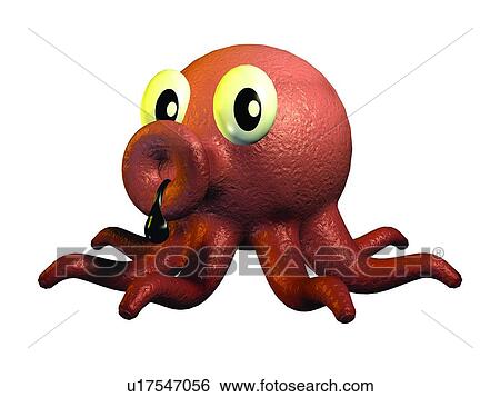 Stock Photograph - 3D, snake, cartoon, cute, animal. Fotosearch
