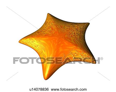 Stock Photograph - 3D, starfish, cartoon, cute, animal. Fotosearch