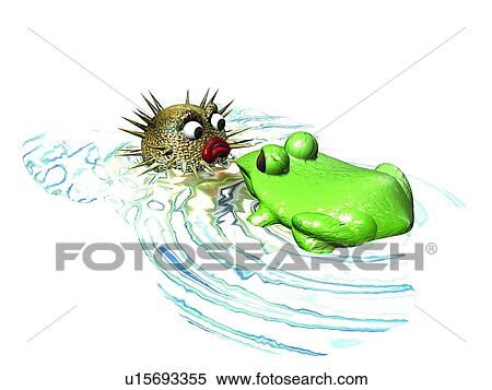 3D, swellfish, cartoon, cute, animal View Large Photo Image Stock Photography - 3D, swellfish, cartoon, cute, animal. Fotosearch