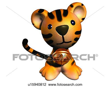 3D, tiger, cartoon, cute, animal View Large Photo Image Stock Image - 3D, tiger, cartoon, cute, animal. Fotosearch