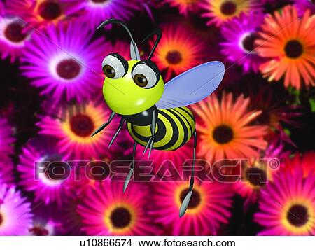 Picture - cartoon, animal, flower, cute, 3D. Fotosearch
