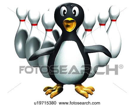 Stock Image - cute, animal, cartoon, 3D, penguin, bird. Fotosearch