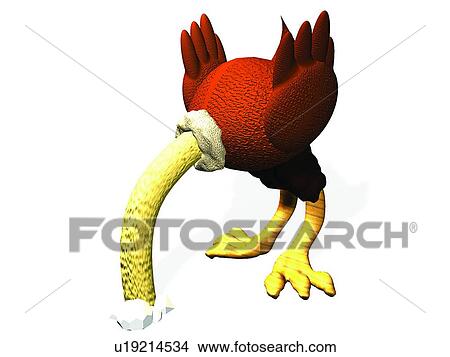 Picture - cute, cartoon, 3D, animal, bird. Fotosearch