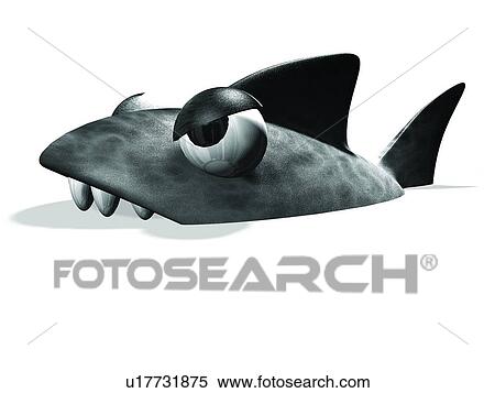Stock Photography - cute, shark, 3D, animal, cartoon. Fotosearch