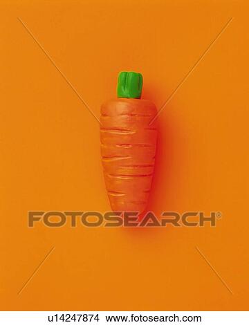 Picture - Clay Craft, Carrot, Front View. Fotosearch