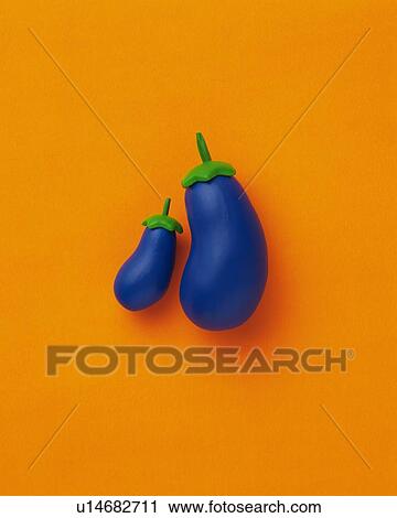 Clay Craft, Eggplant, Front View View Large Photo Image Stock Image - Clay Craft, Eggplant, Front View. Fotosearch