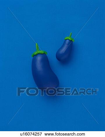Clay Craft, Eggplant, Front View View Large Photo Image Stock Photo - Clay Craft, Eggplant, Front View. Fotosearch