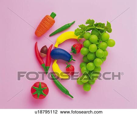 Clay Craft, Fruits and Vegetables, High Angle View View Large Photo Image Stock Image - Clay Craft, Fruits and Vegetables, High Angle View. Fotosearch