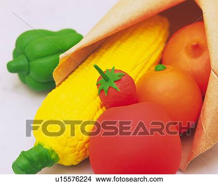 Picture - Clay Craft, Fruits and Vegetables, Close Up. Fotosearch